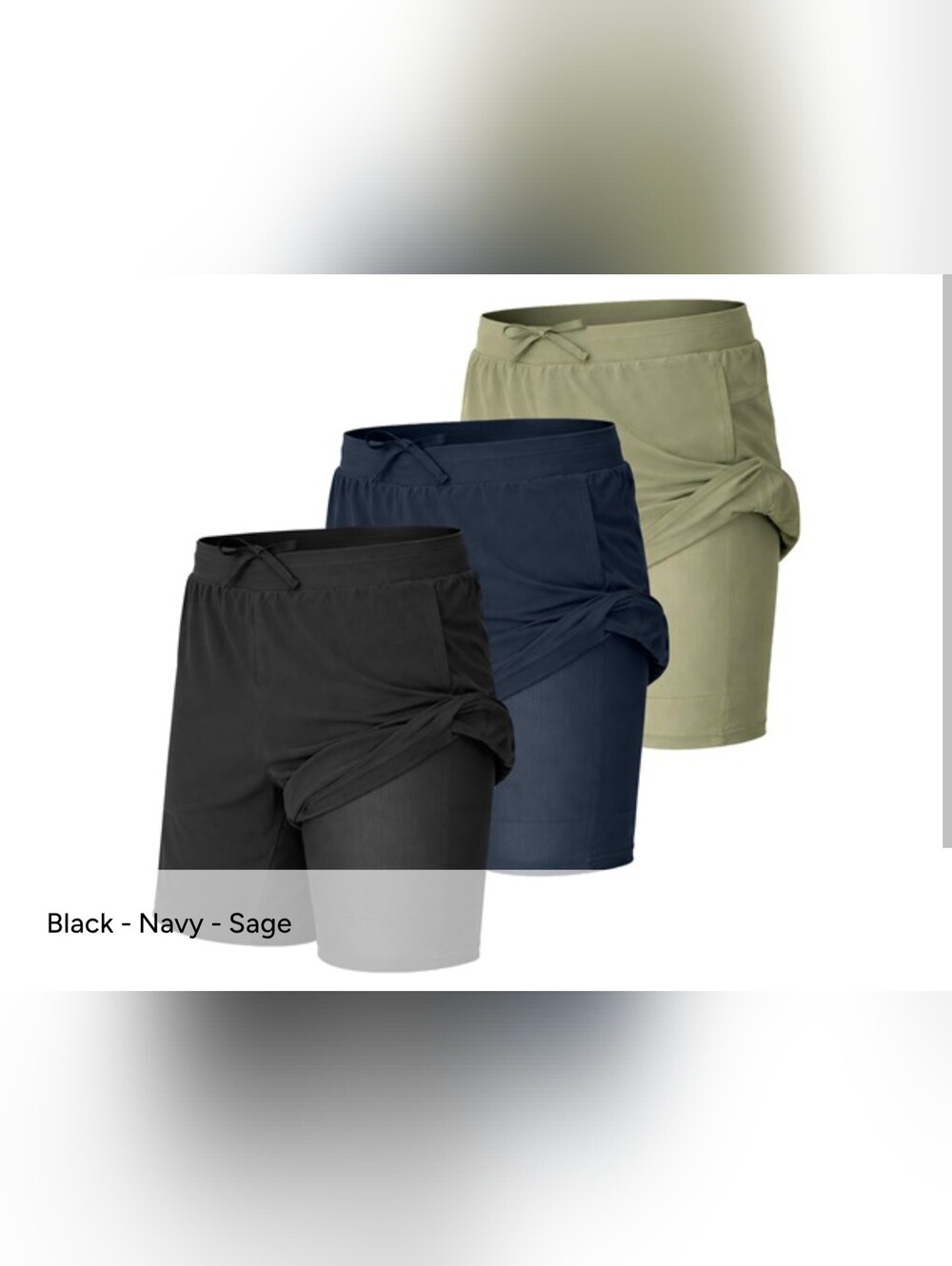 3Pk Mens Jump Start 2-in-1 Quick Dry Active Shorts